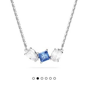 SWAROVSKI Mesmera pendant
Mixed cuts, Blue, Rhodium plated Necklace